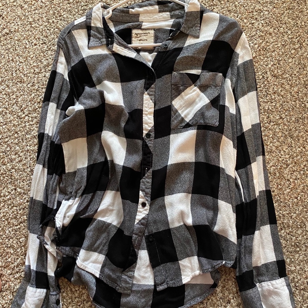 Arizona black and white flannel